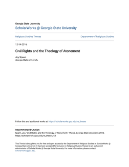 Civil Rights and the Theology of Atonement