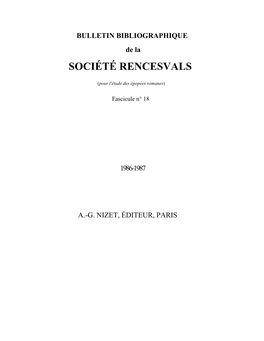Société Rencesvals