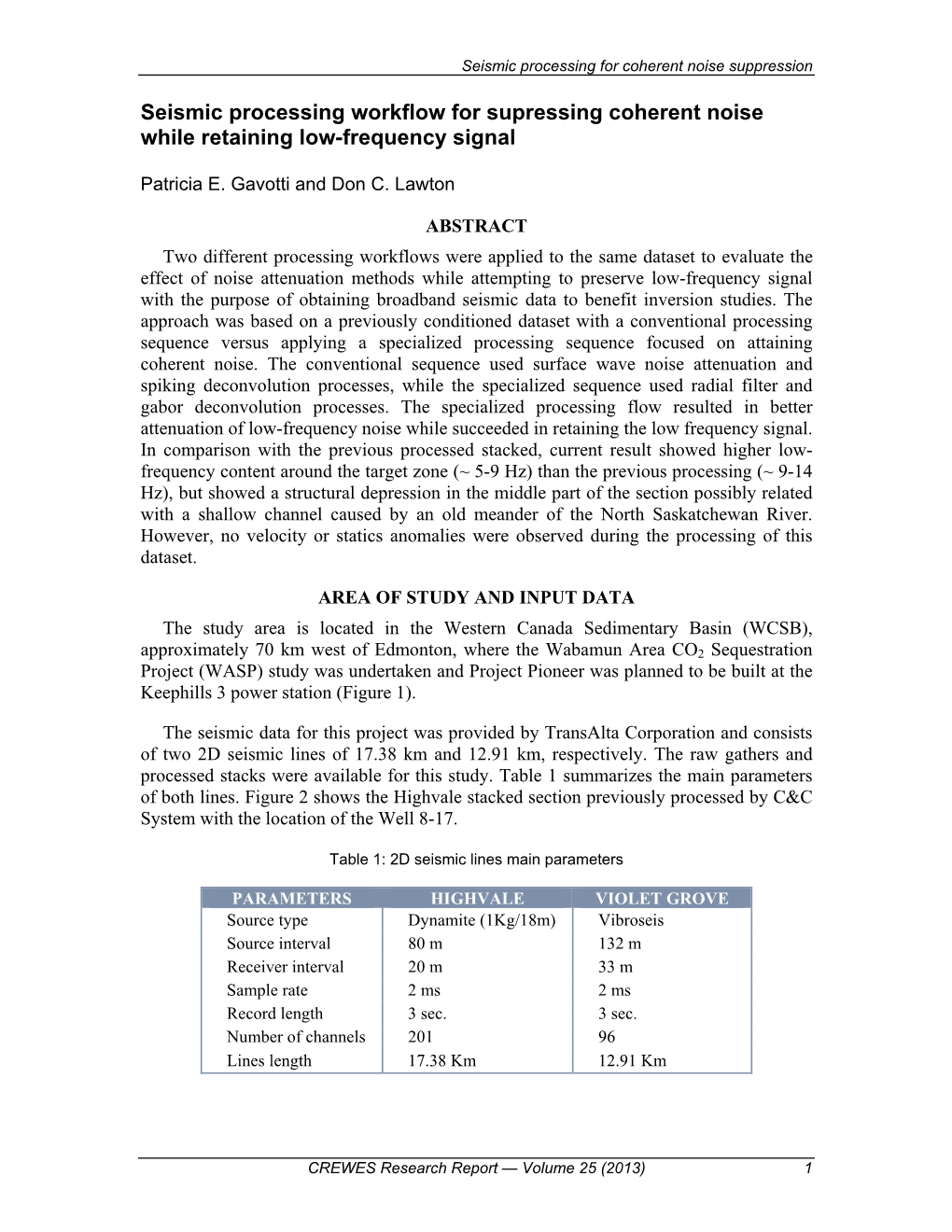 Seismic Processing Workflow for Supressing Coherent Noise While Retaining Low-Frequency Signal