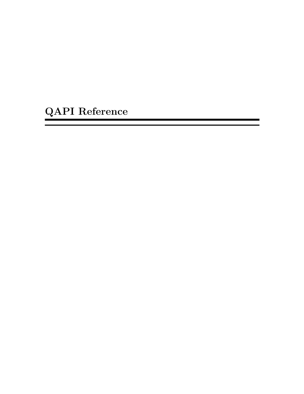 QAPI Reference I