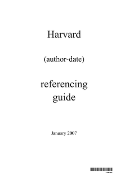 Harvard Referencing Guide