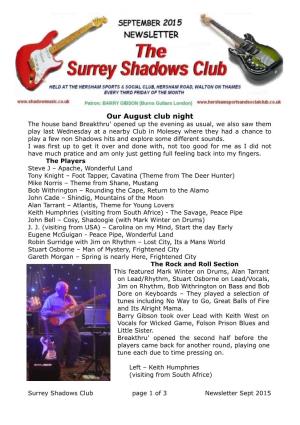 Our August Club Night