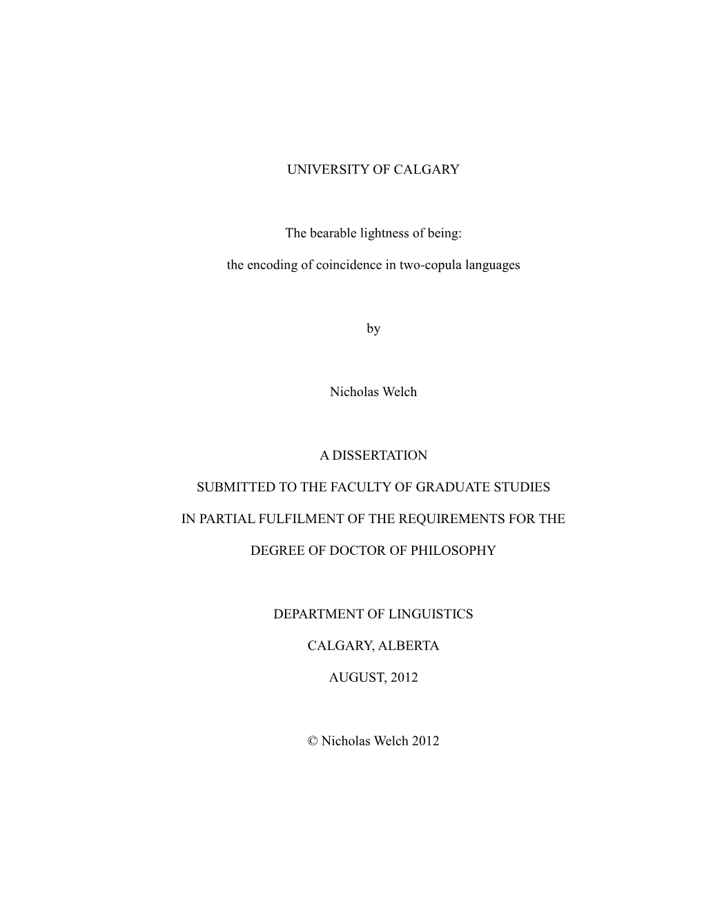 The Encoding of Coincidence in Two-Copula Languages by Nicholas