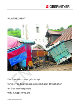 PILOTPROJEKT Hochwasservorsorgekonzept Für Die Von Starkregen Geschädigten Ortschaften Im Donnersbergkreis WALDGREHWEILER
