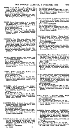 The London Gazette, 4 October, 1935 6283 Dealer