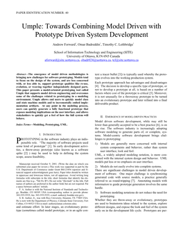 Umple: Towards Combining Model Driven with Prototype Driven System Development
