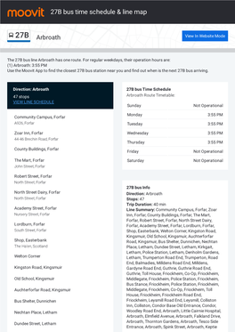 27B Bus Time Schedule & Line Route