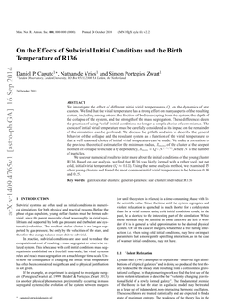 On the Effects of Subvirial Initial Conditions and the Birth