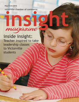 Magazine Inside Insight: Teacher Inspired to Take Leadership Classes to Victorville Students Apple Valley 18564 Hwy
