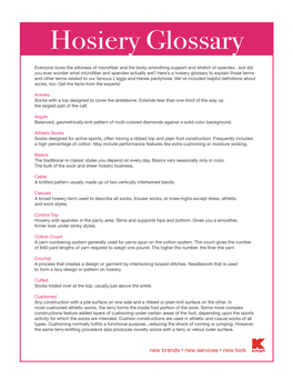 Hosiery Glossary