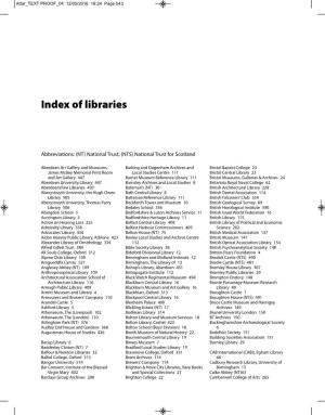 Index of Libraries