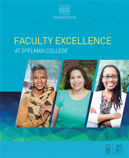 Faculty Excellence at Spelman College Volume 1