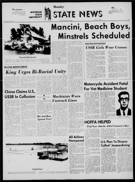 Mancini, Beach Boys, Minstrels Scheduled