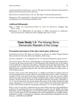 Case Study 1.3: the Ishango Bone, Democratic Republic of the Congo