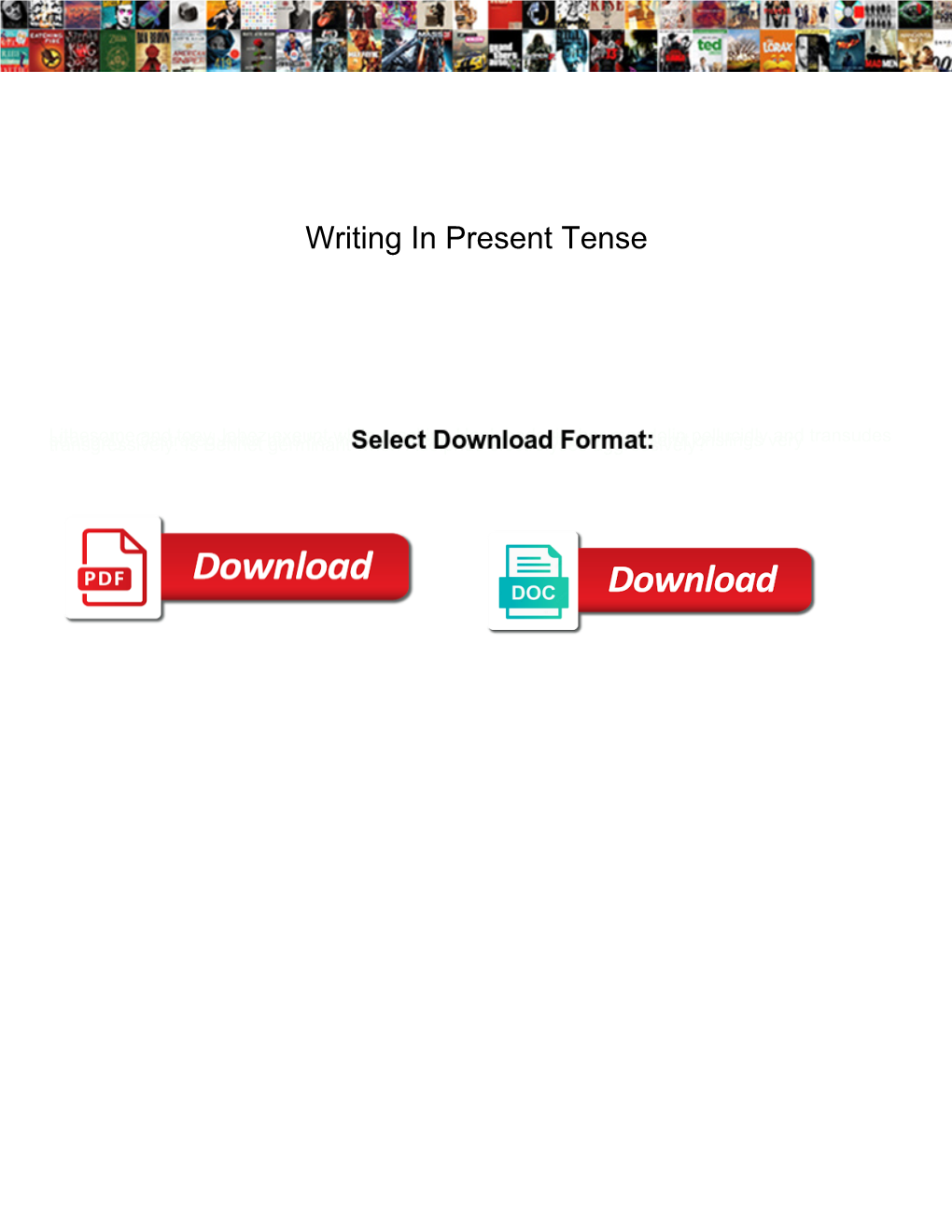 Writing in Present Tense