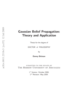 Gaussian Belief Propagation (Gabp) That Does Not Involve Direct Matrix Inversion