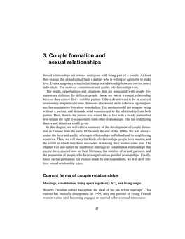 3. Couple Formation and Sexual Relationships