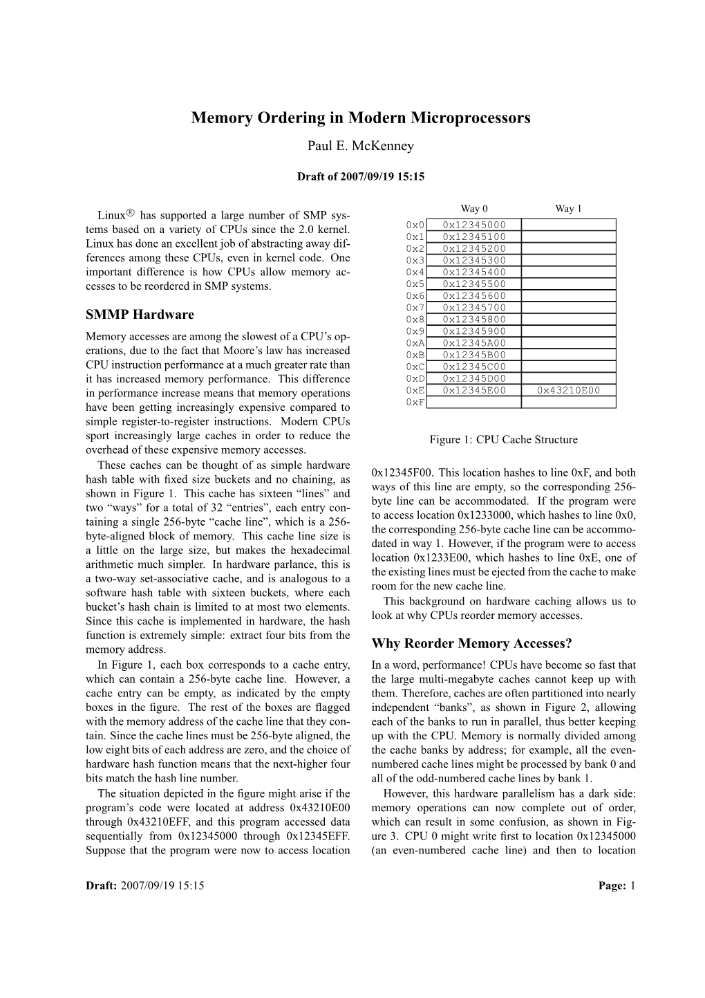 Memory Ordering in Modern Microprocessors Paul E