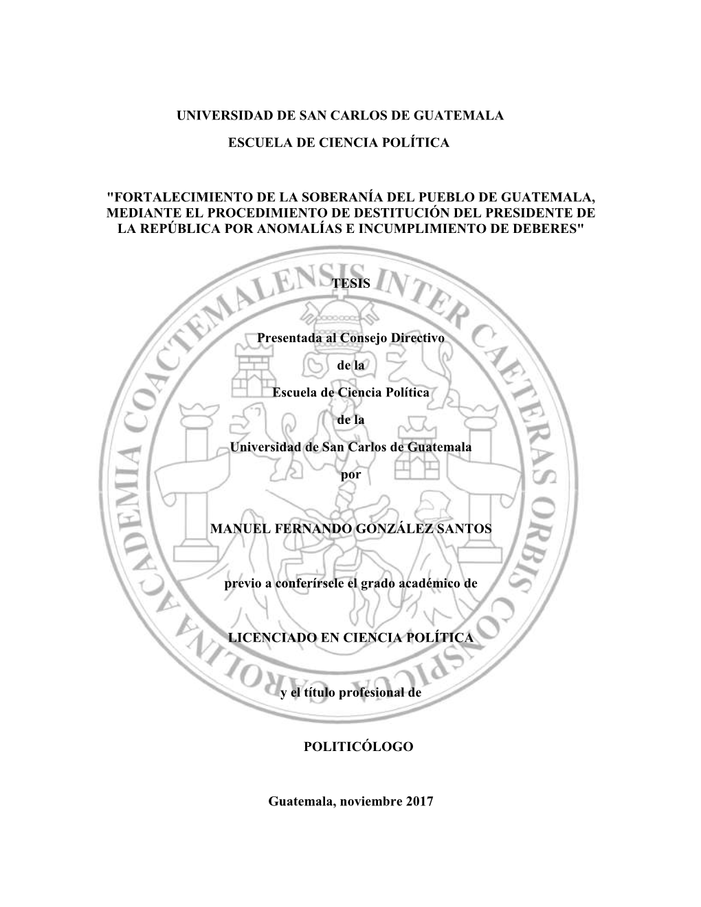 Fortalecimiento De La Soberanía Del Pueblo De