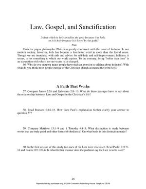 Law, Gospel, and Sanctification