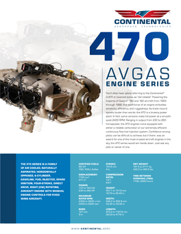 470 Series Avgas Engine