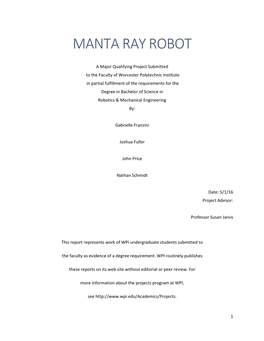 Manta Ray Robot