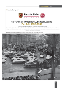 60 YEARS of PORSCHE CLUBS WORLDWIDE Part 1 ⁄ 5: 1952–1962