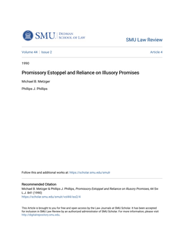 Promissory Estoppel and Reliance on Illusory Promises