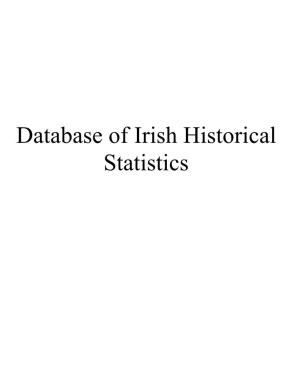 Database of Irish Historical Statistics Datasets in the Irish Database