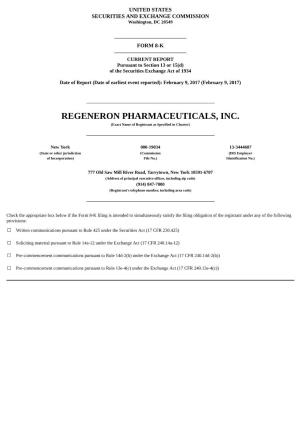 REGENERON PHARMACEUTICALS, INC. (Exact Name of Registrant As Specified in Charter)