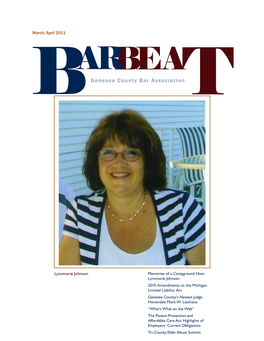 March/April 2011 ARBEA B Genesee County Bar Associationt