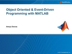 Introduction to Object-Oriented Programming in MATLAB