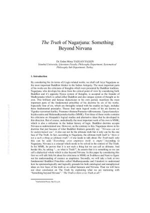 The Truth of Nagarjuna: Something Beyond Nirvana