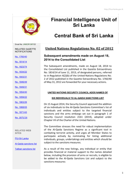 Financial Intelligence Unit of Sri Lanka