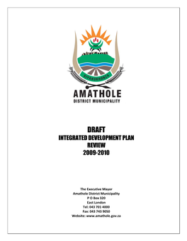 Draft Integrated Development Plan Review 2009-2010