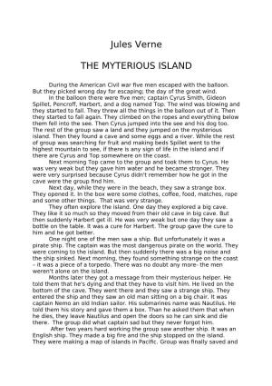 Jules Verne the MYTERIOUS ISLAND