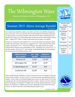 The Wilmington Wave National Weather Service, Wilmington, NC