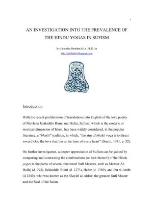 An Investigation Into the Prevalence of the Hindu Yogas in Sufism