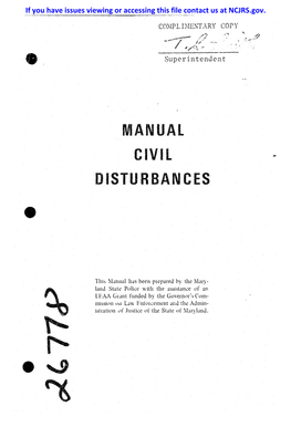Manual Civil Disturbances
