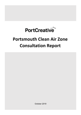 Portsmouth Clean Air Zone Consultation Report 2019