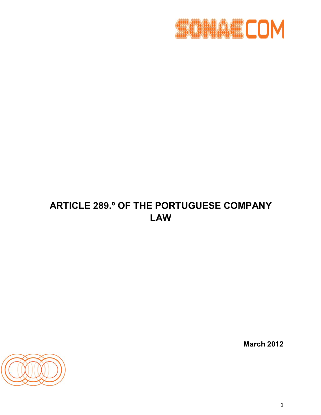 Article 289.º of the Portuguese Company Law