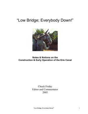 Low Bridge, Everybody Down' (WITH INDEX)