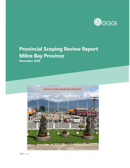 Provincial Scoping Review Report Milne Bay Province November 2020