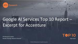 Google AI Services Top 10 Report – Excerpt for Accenture