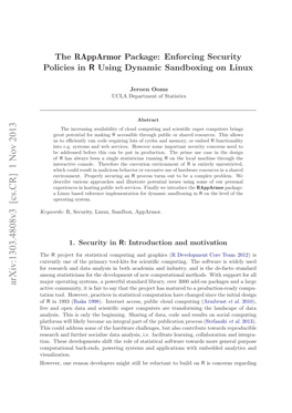 Enforcing Security Policies in R Using Dynamic Sandboxing on Linux