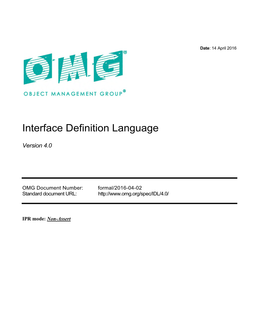 Interface Definition Language