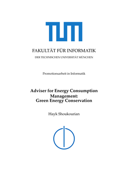 Adviser for Energy Consumption Management: Green Energy Conservation