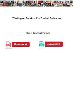 Washington Redskins Pro Football Reference