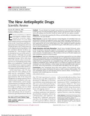 The New Antiepileptic Drugs Scientific Review