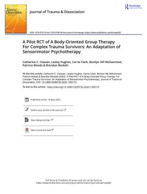 A Pilot RCT of a Body-Oriented Group Therapy for Complex Trauma Survivors: an Adaptation of Sensorimotor Psychotherapy